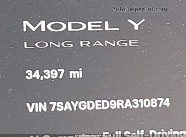 7SAYGDED9RA310874 2024 TESLA MODEL Y Black 