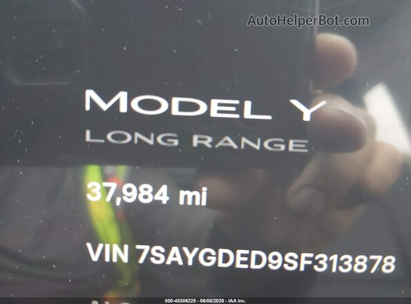 7SAYGDED9SF313878 2025 TESLA MODEL Y Black 