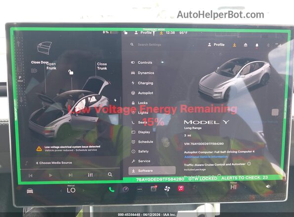 7SAYGDED9TF584280 2026 TESLA MODEL Y Gray Vista de los asientos traseros