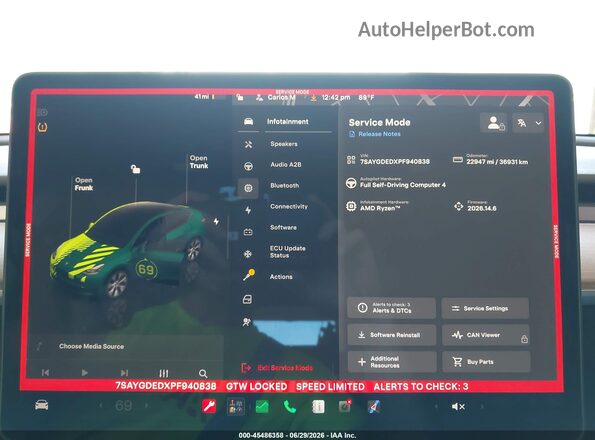 7SAYGDEDXPF940838 2023 TESLA MODEL Y Black Widok tylnych siedzeń