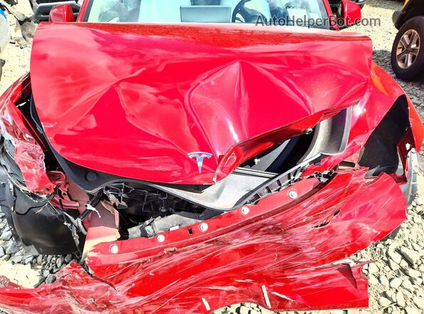 7SAYGDEDXRF046387 2024 TESLA MODEL Красный Вид задней части салона