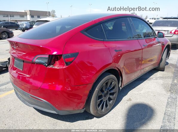 7SAYGDEDXSF319656 2025 TESLA MODEL Y Красный Задняя правая четверть