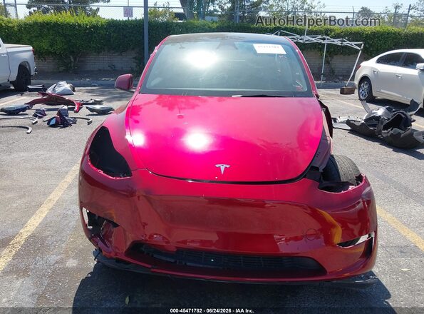 7SAYGDEDXSF319656 2025 TESLA MODEL Y Красный Вид задней части салона