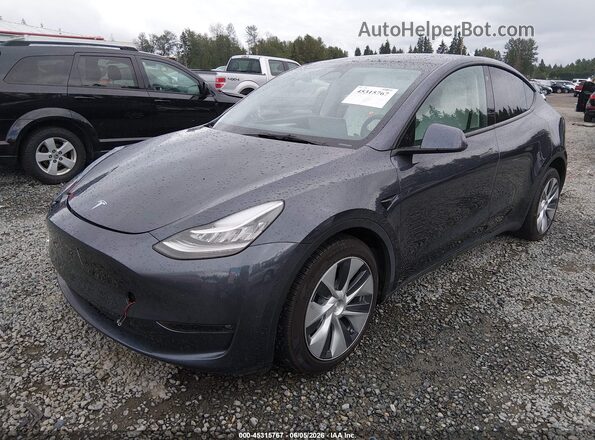 7SAYGDEE0PF604009 2023 TESLA MODEL Y Gray Առջևի ձախ երեք քառորդ տեսարան