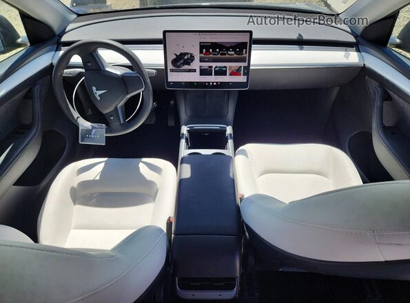 7SAYGDEE0PF957494 2023 TESLA MODEL Gray Dashboard view