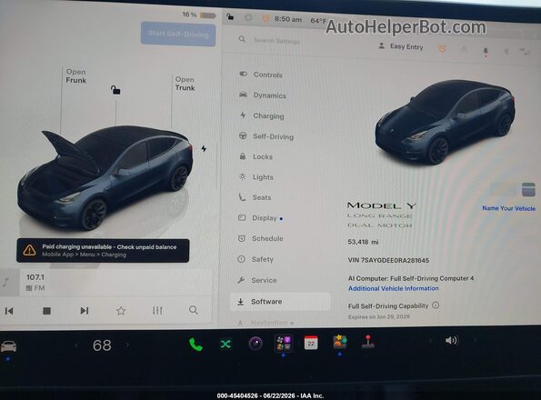 7SAYGDEE0RA281645 2024 TESLA MODEL Y Gray Rear seats view