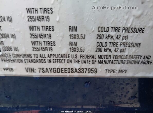 7SAYGDEE0SA337959 2025 TESLA MODEL Y Blue ძრავის განყოფილების ხედი