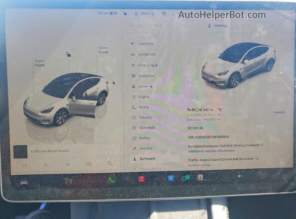 7SAYGDEE1NF445904 2022 TESLA MODEL White 