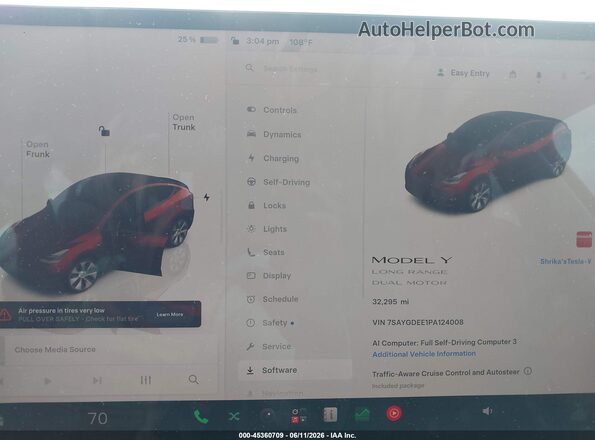 7SAYGDEE1PA124008 2023 TESLA MODEL Y Red 