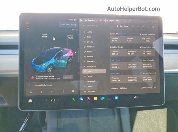 7SAYGDEE1PF792748 2023 TESLA MODEL White Вид щитка приладів