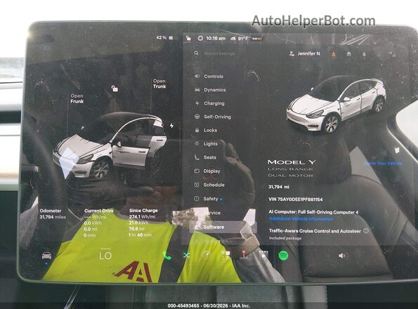 7SAYGDEE1PF881154 2023 TESLA MODEL Y Gray 