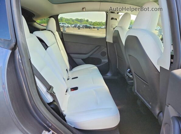 7SAYGDEE1PF911141 2023 TESLA MODEL Gray Vista de los asientos traseros