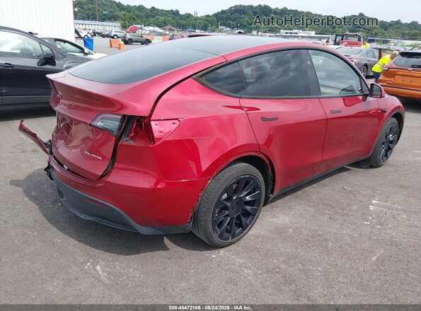7SAYGDEE1RA222507 2024 TESLA MODEL Y Red Задня ліва чверть