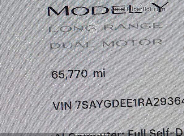 7SAYGDEE1RA293643 2024 TESLA MODEL Y White 