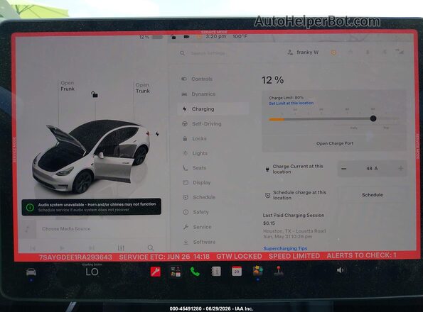 7SAYGDEE1RA293643 2024 TESLA MODEL Y White 