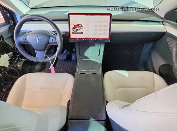 7SAYGDEE1SF295126 2025 TESLA MODEL Gray Առջևի վահանակի տեսք