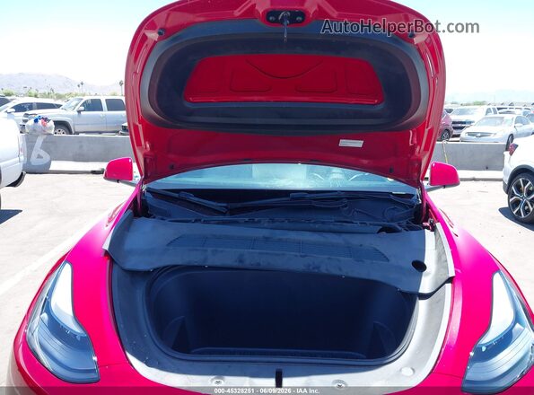 7SAYGDEE2NF546563 2022 TESLA MODEL Y Red Vista trasera