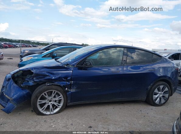 7SAYGDEE2PA054115 2023 TESLA MODEL Y Blue Instrument cluster view