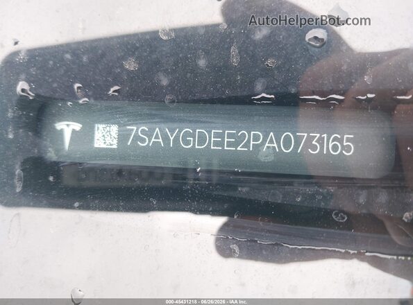 7SAYGDEE2PA073165 2023 TESLA MODEL Y Белый Вид подкапотного пространства