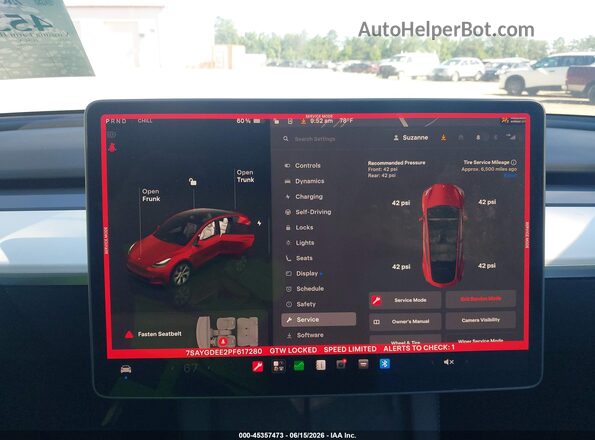 7SAYGDEE2PF617280 2023 TESLA MODEL Y Red 