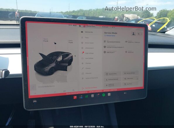 7SAYGDEE2PF692514 2023 TESLA MODEL Y Gray 
