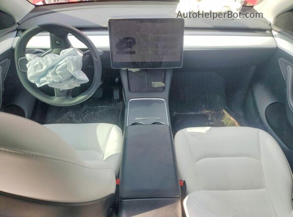 7SAYGDEE2PF761685 2023 TESLA MODEL Red Dashboard view