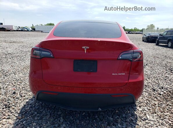 7SAYGDEE2PF766482 2023 TESLA MODEL Red Rear view