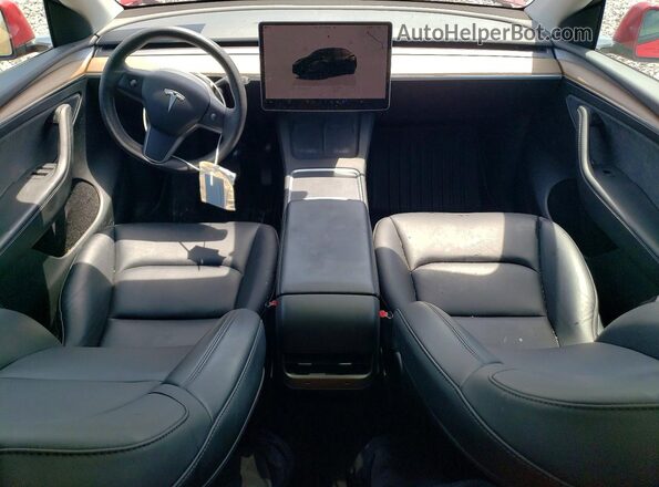 7SAYGDEE2PF766482 2023 TESLA MODEL Red Dashboard view