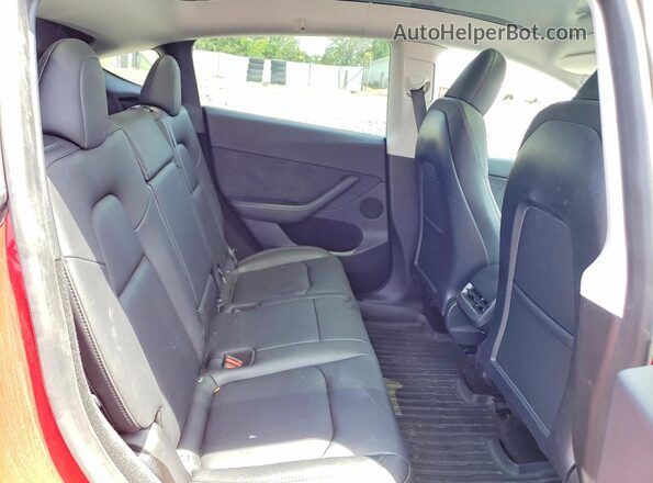 7SAYGDEE2PF766482 2023 TESLA MODEL Red Rear seats view