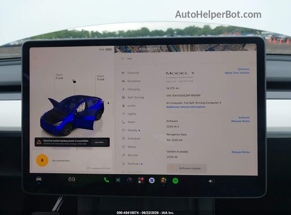 7SAYGDEE2RF186989 2024 TESLA MODEL Y White 