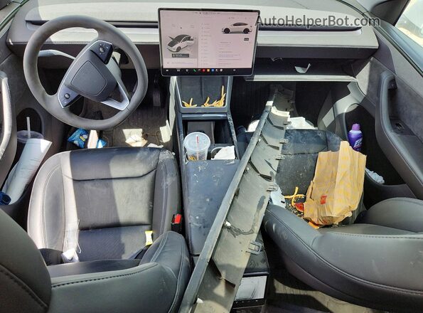 7SAYGDEE2TF416022 2026 TESLA MODEL White Առջևի վահանակի տեսք