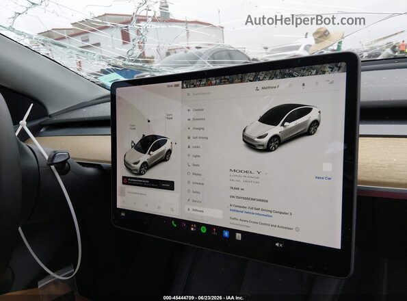 7SAYGDEE3NF346808 2022 TESLA MODEL Y White 