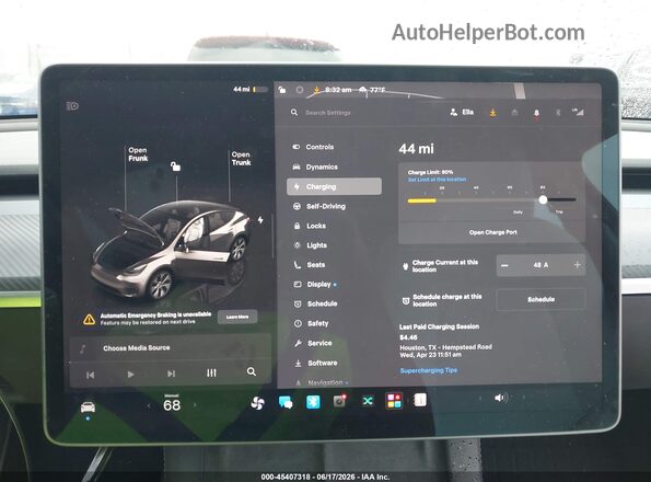 7SAYGDEE3NF401113 2022 TESLA MODEL Y Белый 
