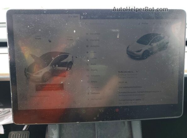 7SAYGDEE3PA051854 2023 TESLA MODEL White Widok zestawu wskaźników