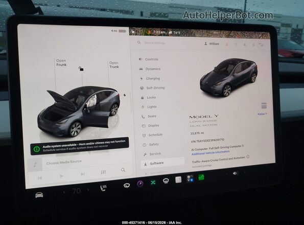 7SAYGDEE3PA091710 2023 TESLA MODEL Y Серый 