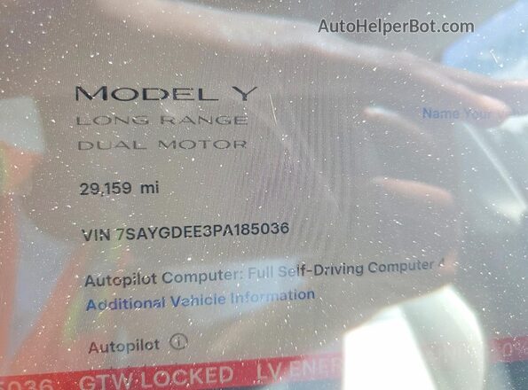 7SAYGDEE3PA185036 2023 TESLA MODEL Gray Вид щитка приладів
