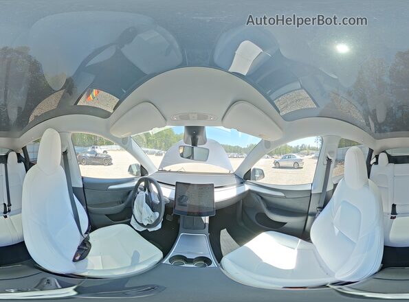 7SAYGDEE3PA185036 2023 TESLA MODEL Gray Панорамний вид салону 360°