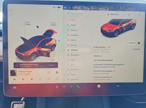 7SAYGDEE3PA188812 2023 TESLA MODEL Угольный Вид щитка приборов