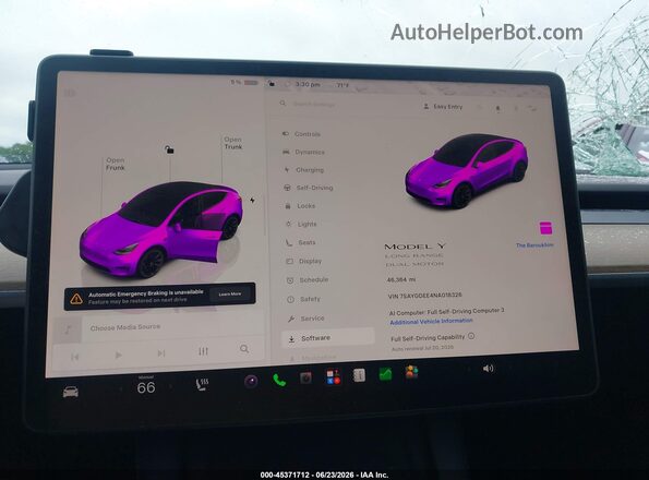 7SAYGDEE4NA018326 2022 TESLA MODEL Y White 