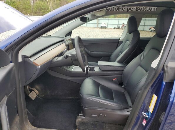 7SAYGDEE4NF463183 2022 TESLA MODEL Blue Вид салону спереду