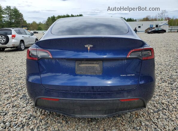 7SAYGDEE4NF463183 2022 TESLA MODEL Blue Вид ззаду
