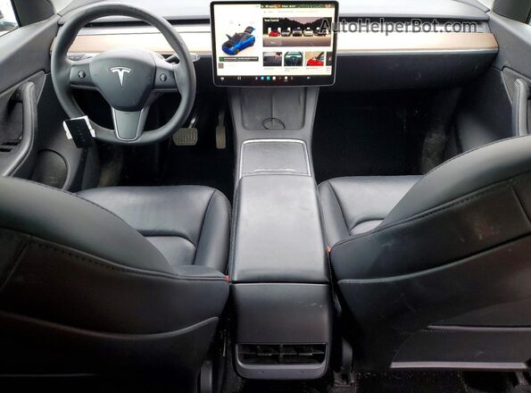 7SAYGDEE4NF463183 2022 TESLA MODEL Blue Вид панелі приладів