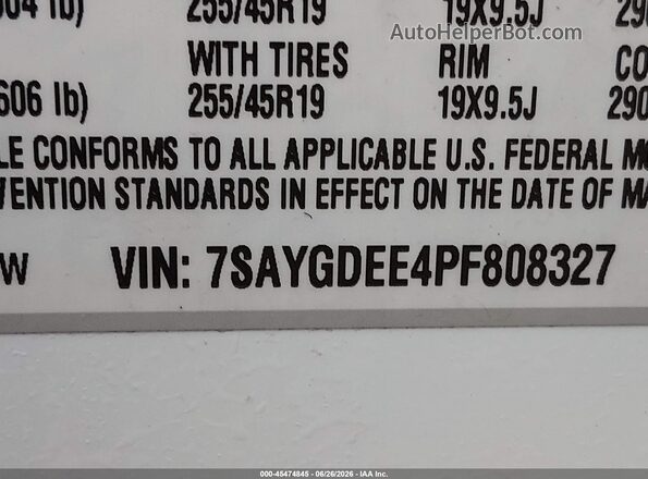 7SAYGDEE4PF808327 2023 TESLA MODEL Y White Engine compartment view