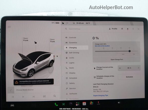 7SAYGDEE4PF808327 2023 TESLA MODEL Y White 