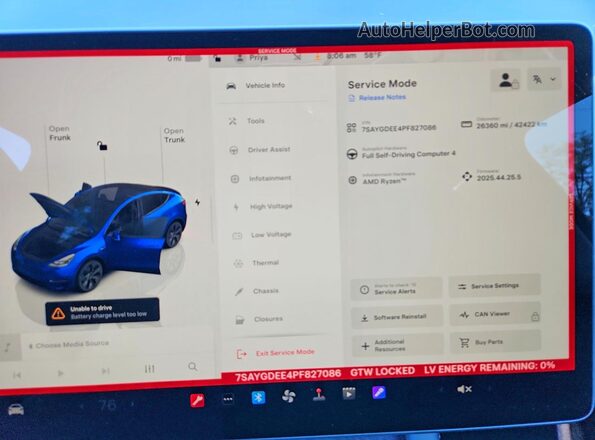 7SAYGDEE4PF827086 2023 TESLA MODEL Blue 