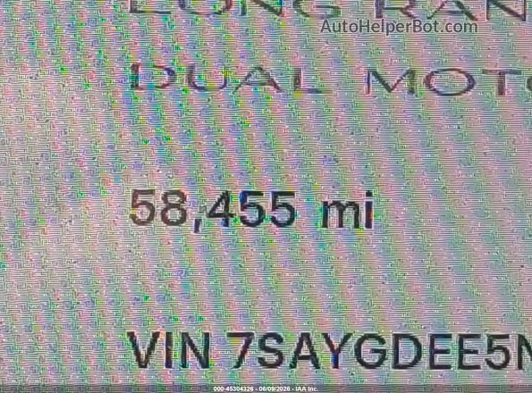7SAYGDEE5NF332330 2022 TESLA MODEL Y Белый 