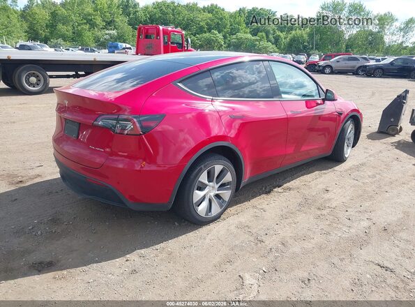 7SAYGDEE5NF419757 2022 TESLA MODEL Y Красный Задняя правая четверть