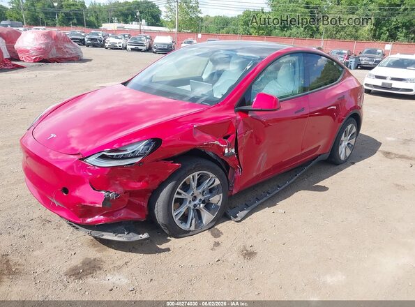 7SAYGDEE5NF419757 2022 TESLA MODEL Y Красный Передняя левая четверть