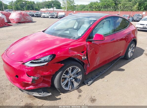 7SAYGDEE5NF419757 2022 TESLA MODEL Y Красный Вид спереди