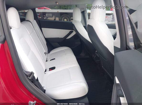 7SAYGDEE5NF419757 2022 TESLA MODEL Y Красный Вид наклейки с VIN-кодом